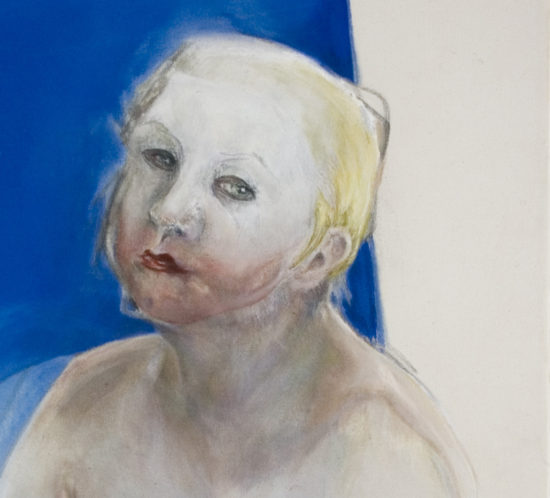 Mel Dare, Mask (self-portrait 1), oil paint on canvas, 100 x 80cm, 1999